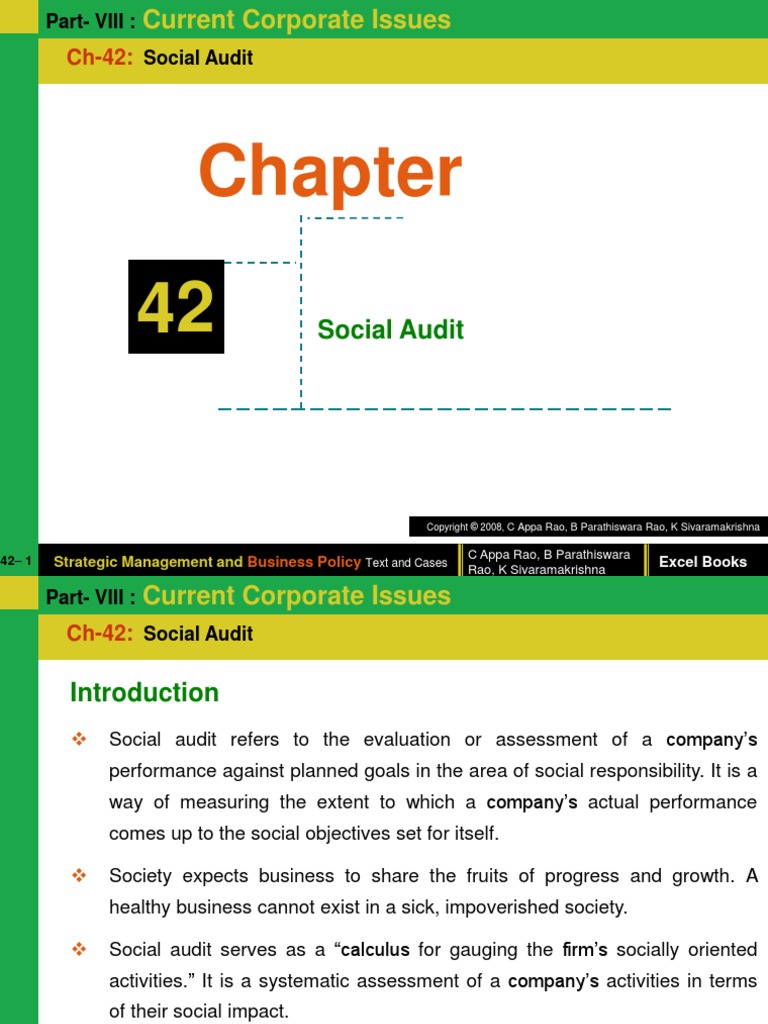 Social Audit: Strategic Management and | PDF | Audit | Corporate Social ...