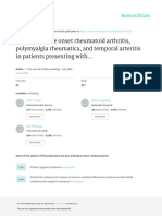 Diagnosing Late Onset Rheumatoid Arthritis, Polymyalgia Rheumatica, and Temporal Arteritis in Patients Presenting With..