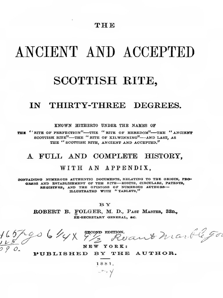 Ancient and Accepted Scottish Rite in Thirty Three Degrees | PDF ...