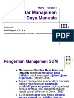 Handout 1 Pengantar Manajemen Sumber Daya Manusia