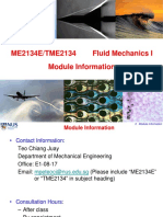 ME2134E/TME2134 Fluid Mechanics I