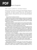 Fallo de La CN Civ. Persona Física, Derecho A La Identidad