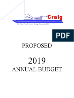 City of Craig 2019 Proposed Budget