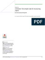 Correction: Ten Simple Rules For Structuring Papers