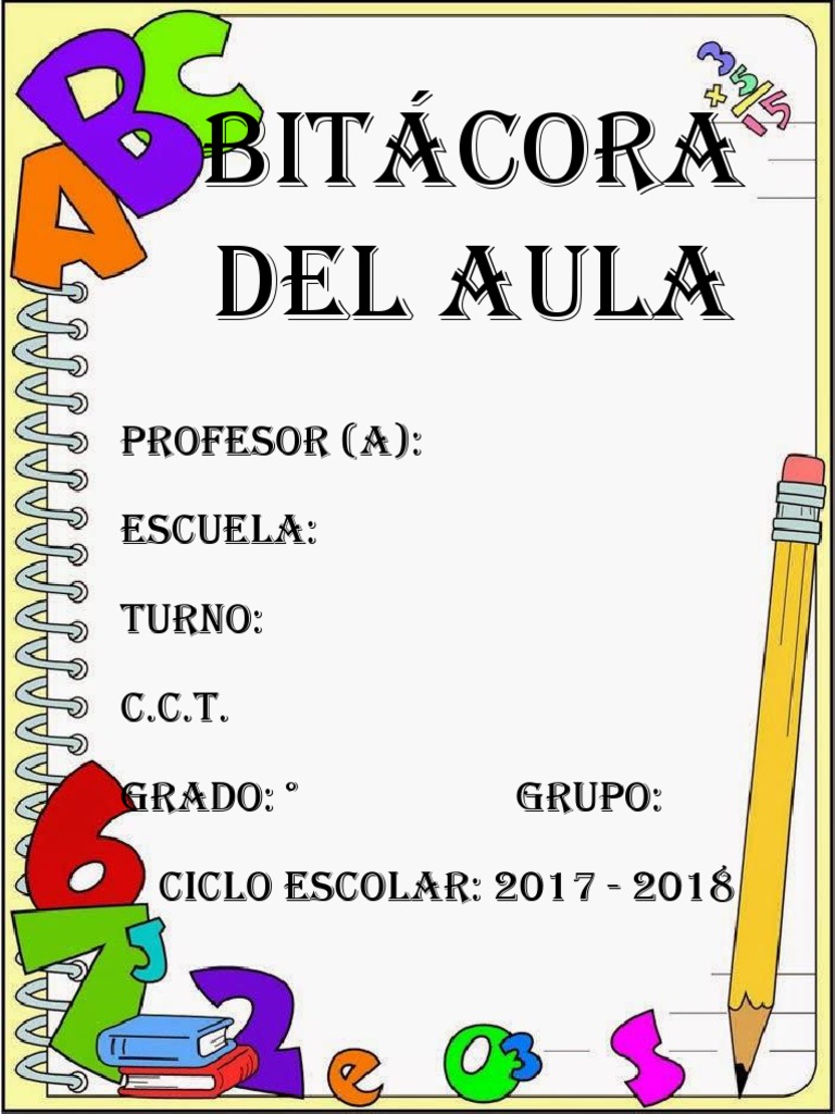 Carátula para Bitácora Escolar | PDF
