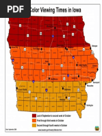 Best Fall color viewing times in Iowa
