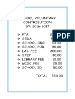 VOLUNTARY Contribution 2016-2017