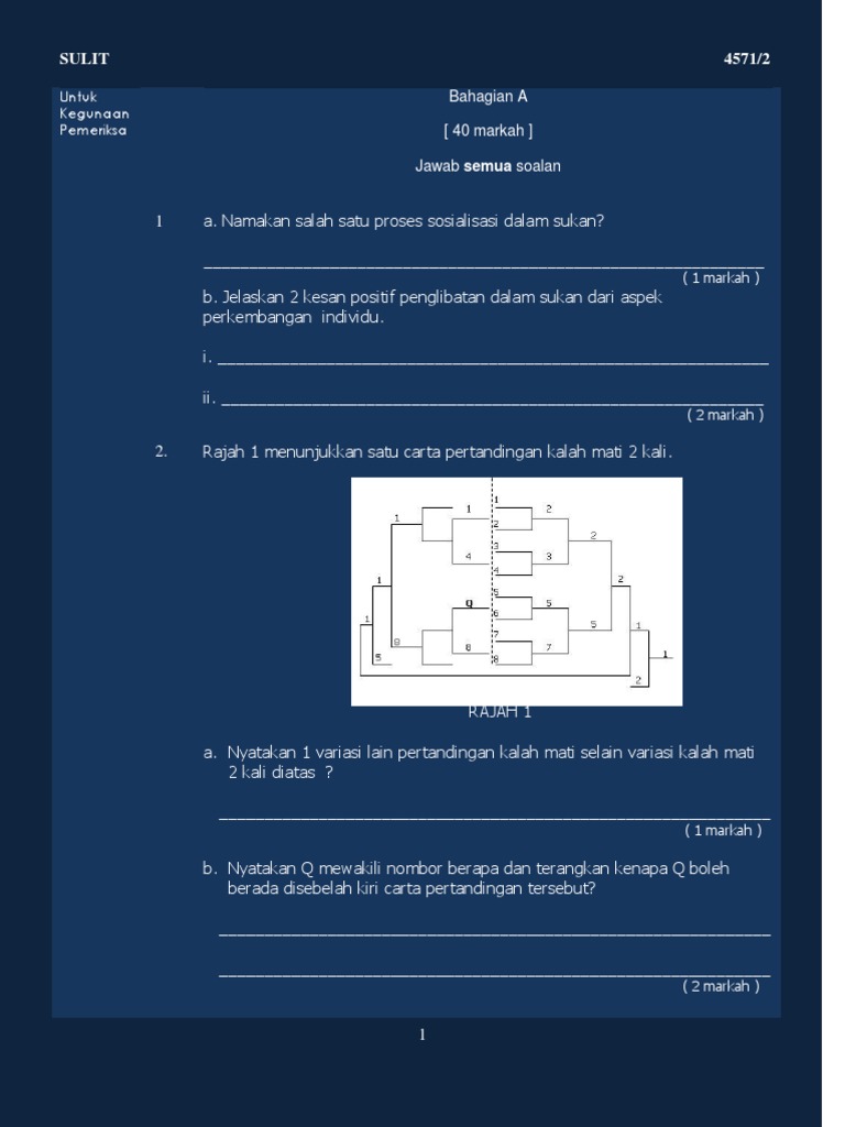 Contoh Soalan Spm Sains Sukan - Selangor b