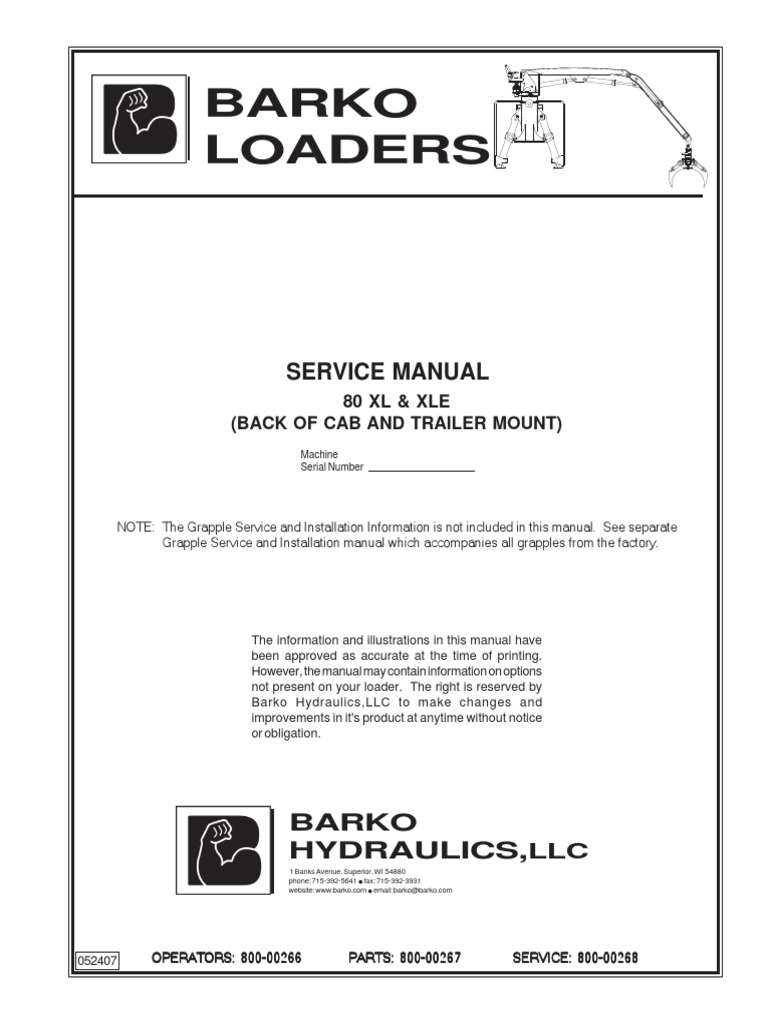 Manual De Servicio Barko 80 Damages Fires