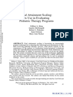 Goal Attainment Scaling: Its Use in Evaluating Pediatric Therapy Programs