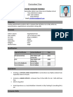 Zuhaib Hassan Mangi: Curriculum Vitae