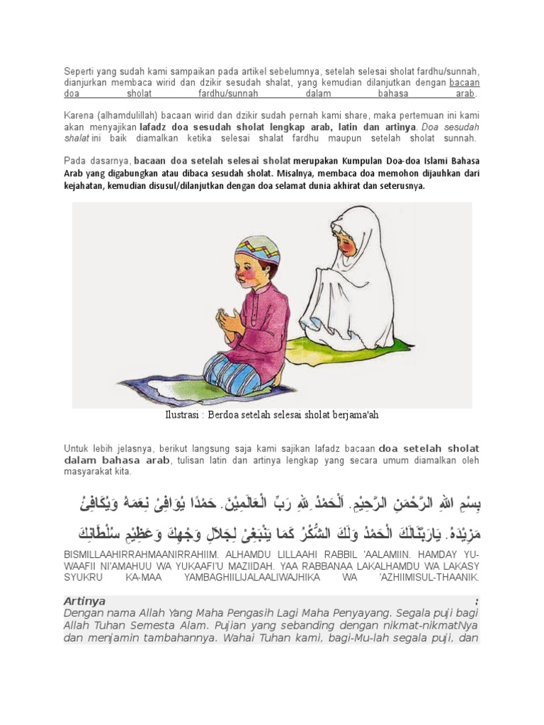 Shalat Ini Baik Diamalkan Ketika Selesai Shalat Fardhu Maupun Setelah Sholat Sunnah