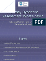 Frenchay Dysarthria Assessment: What's New?