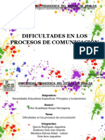 Dificultades en en Proceso de Comunicacion