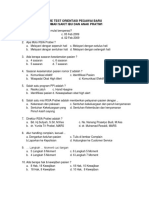 Soal Pre Test & Post Test Orientasi