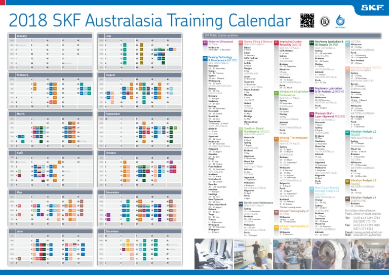 2018 SKF Training Calendar PDF New South Wales