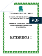 Cuaderno de Actividades Matematicas 1