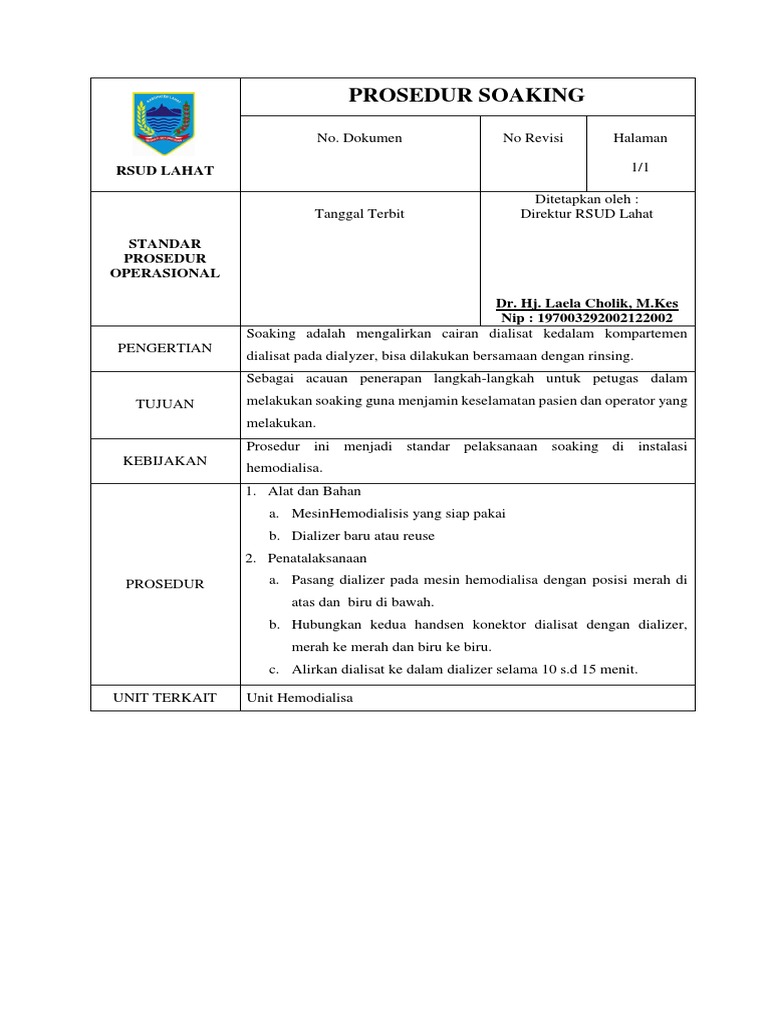 Prosedur Soaking PDF