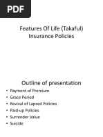 Features of Life Insurance Policies 5