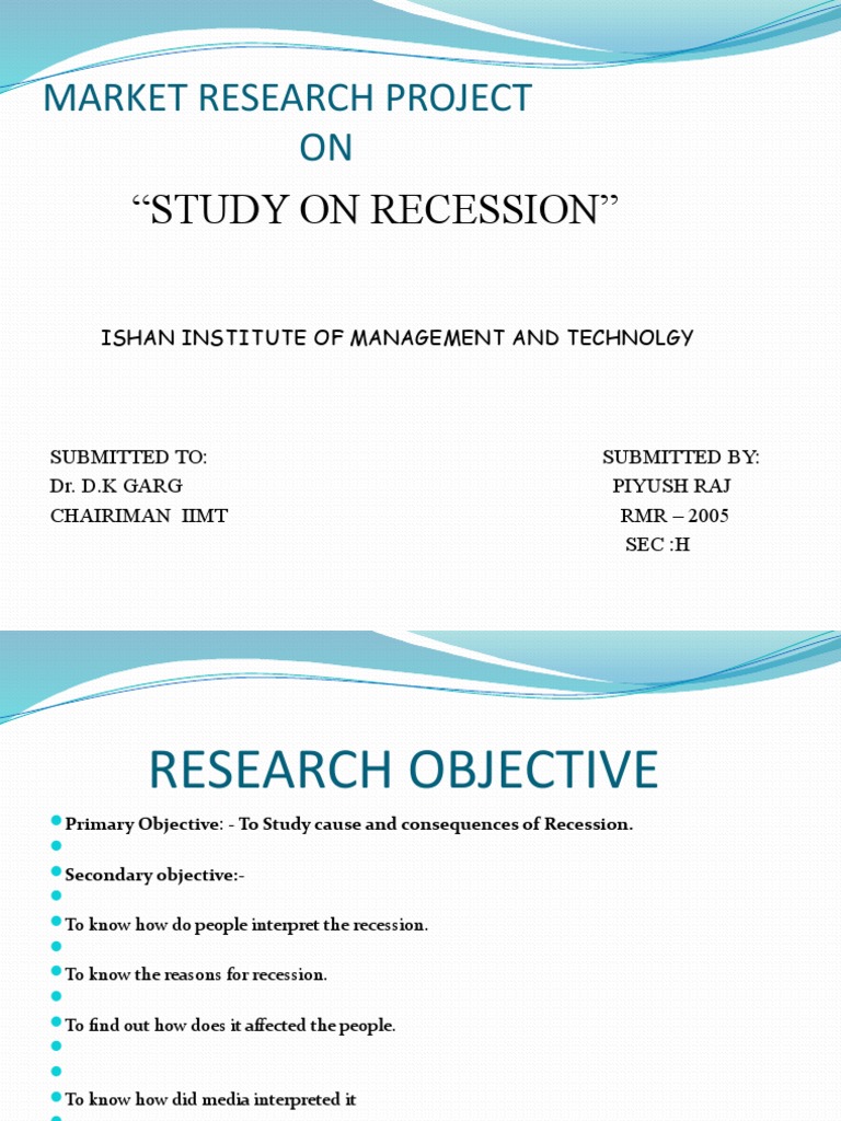 Recession Study: Causes and Impacts | PDF | Recession | Financial Crises