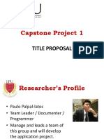 Title Proposal Presentation Clinic
