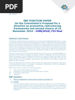 EBF - Postition Paper