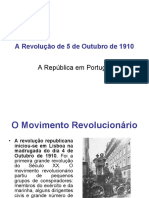 A RevoluçãO de 5 de Outubro de 1910
