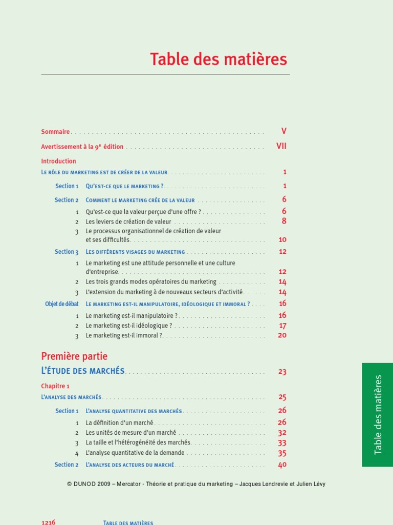 Mercator Théorie Et Pratique Du Marketing Pdf Gratuit Mercator Plan | PDF | Marketing direct | Commercialisation