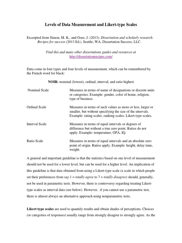 Measurement and Likert Scales PDF | PDF | Level Of Measurement | Likert ...