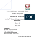 Práctica 7: "Gasto Másico, Potencia y Eficiencia de Una Bomba"