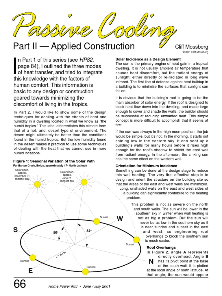 Passive Solar Cooling. Part 2 PDF | PDF | Thermal Insulation | Building ...