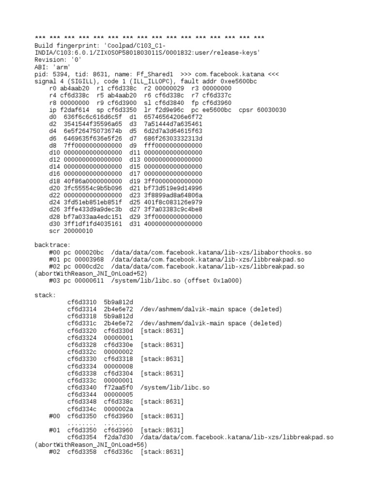 Facebook App Crash Report Analysis | PDF | Data | Information Management