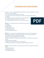 112 QCM en Cardiologie Avec Leurs Réponses PDF