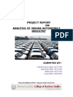 Project Report ON Analysis of Indian Automobile Industry: Submited By