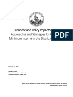 Economic and Policy Impact Statement - Approaches and Strategies For Providing A Minimum Income in The District of Columbia