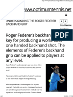 Roger Federer's Backhand Grip