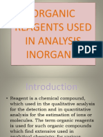 Organic Reagents Used in Analysis Inorganic