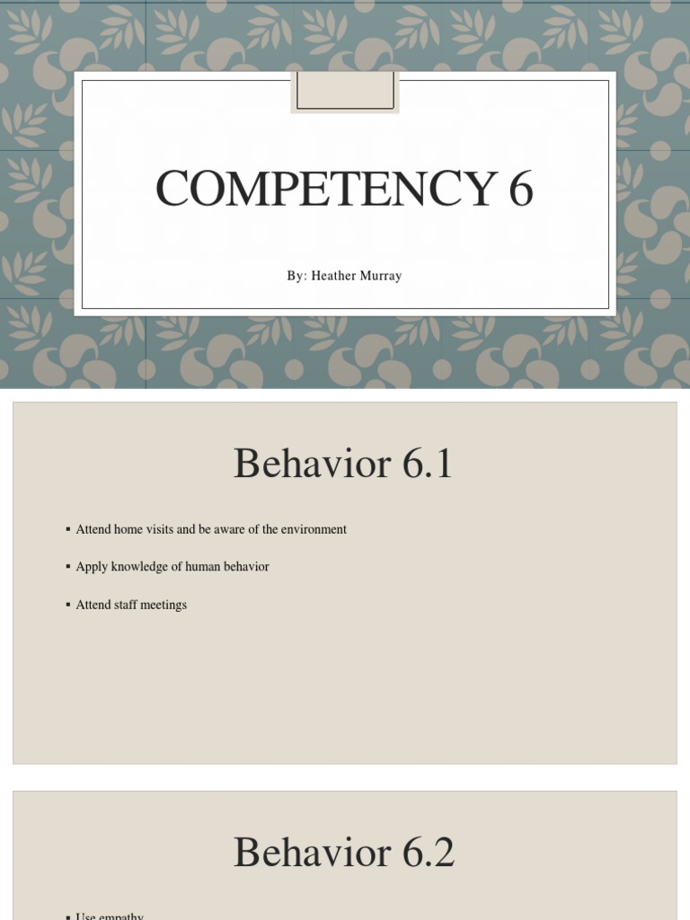 Competency 6 | PDF | Career & Growth | Science & Mathematics
