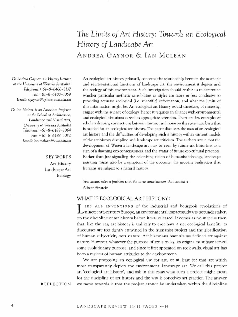 The Limits of Art History PDF Art History Landscape