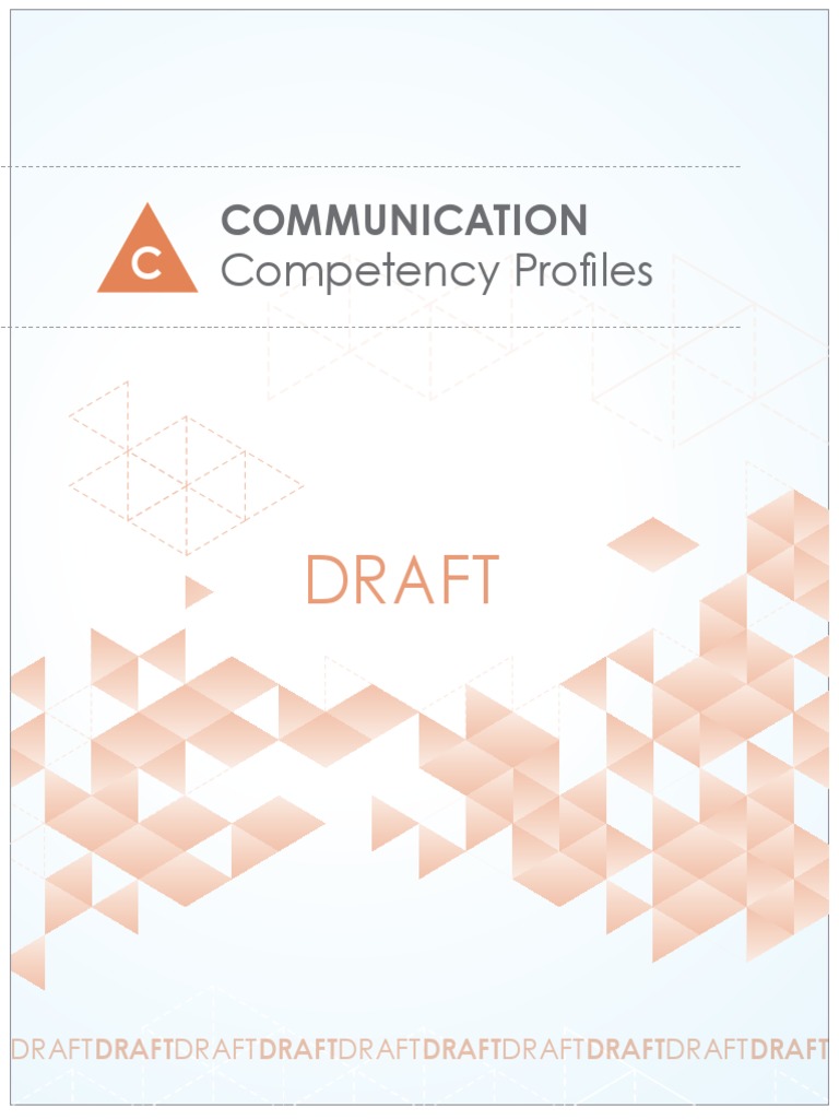 Competency Profiles: Draft | PDF | Conversation | Communication