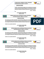 Se Comunica A Los Padres de Familia o Representantes Legales de Los Estudiantes de Primer Año