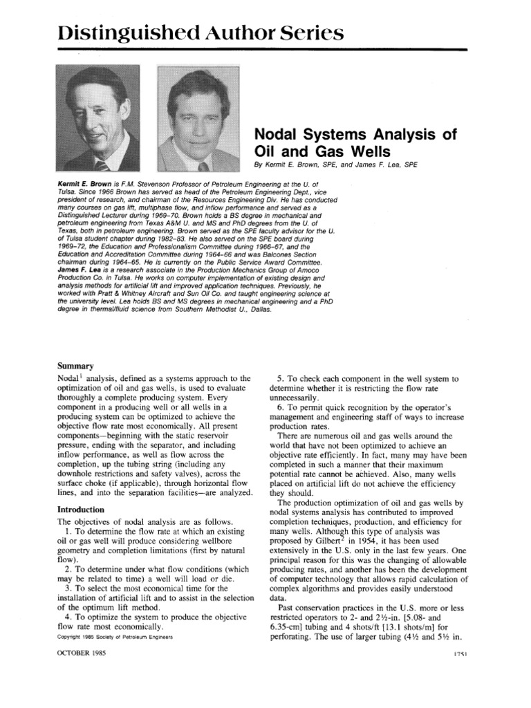 10 Nodal System Analysis of Oil and Gas Wells