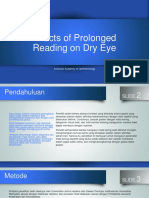 Effects of Prolonged Reading On Dry Eye
