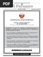 Decreto Supremo - Convocatoria a referéndum 2018