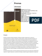 Hidrología Agroforestal: Sinopsis