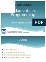 Fundamentals of Programming: Course Outline