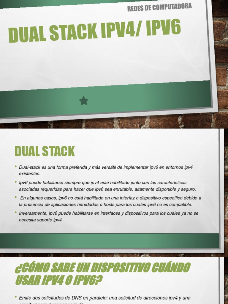 Dual Stack IPv4/ IPv6 | PDF | Yo Pv6 | sistema de nombres de dominio