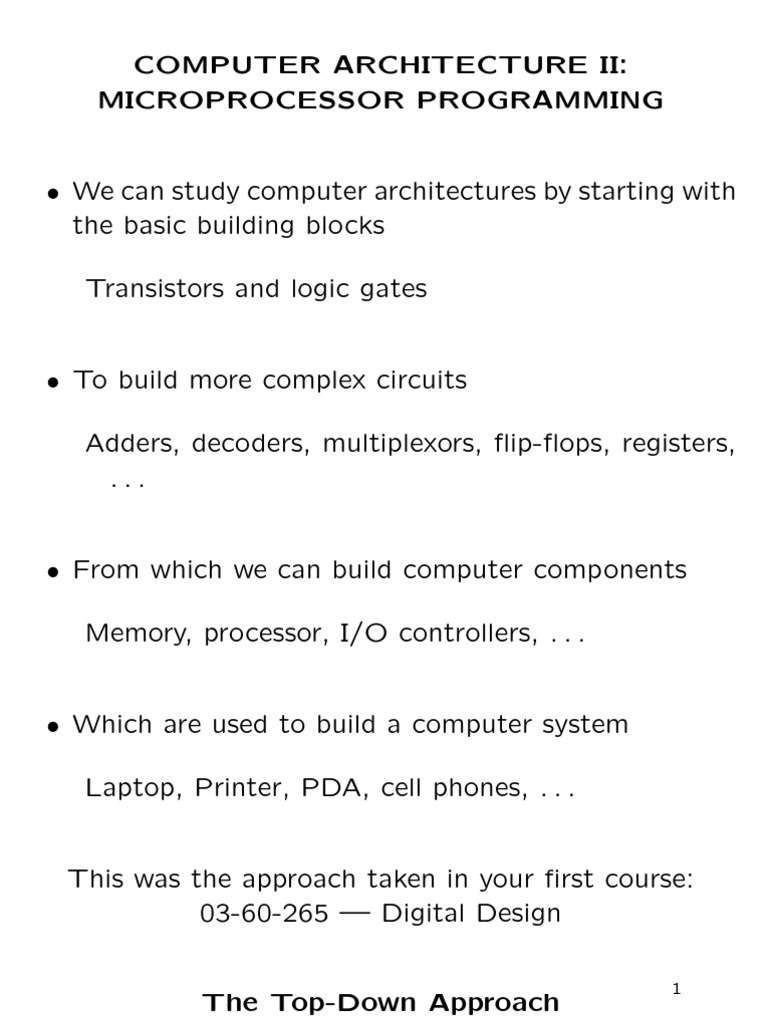 Microprocessor Programming Overview | PDF | Assembly Language | Central ...
