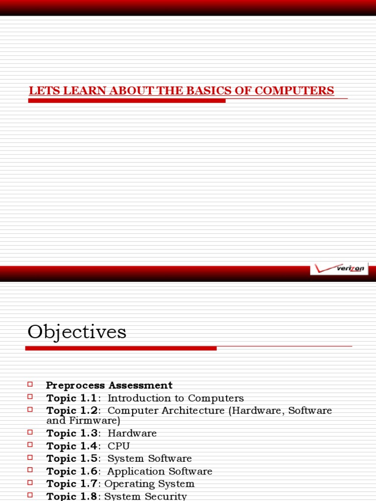 Lets Learn About The Basics of Computers | PDF | Personal Computers | Usb