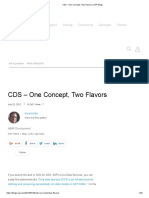 CDS - One Concept, Two Flavors - SAP Blogs
